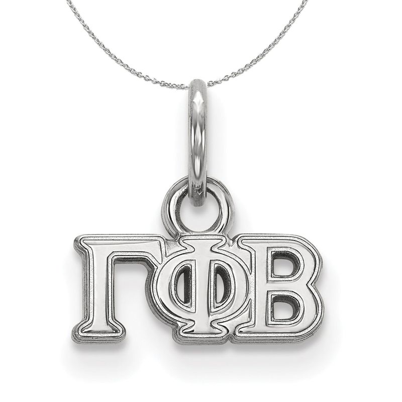 Sterling Silver Gamma Phi Beta Xs (Tiny) Greek Necklace - 18 Inch